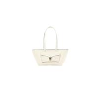 Coccinelle Double Beat Shopping M Schultertasche, Leder, Pearl, 42 x 19 x 14 cm, mit abnehmbarer Tasche