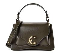 Coccinelle Leder Umhängetasche Handtasche C-Me Calf Handbag Smooth Leather Fango dunkelgrün