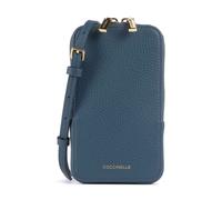 Coccinelle Flor Handytasche dunkelblau, genarbtes Leder, Damen