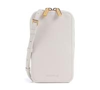 Coccinelle Flor Handytasche weiß, genarbtes Leder, Damen