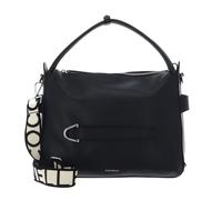 COCCINELLE Gretel Ribbon Handbag Grained Leather Noir