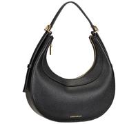 Coccinelle Schultertasche Whisper genarbtes Rindsleder Damen 23,5 cm Schwarz
