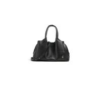 Coccinelle Leder Handtasche Umhängetasche Nell Handbag Grained Leather Noir schwarz