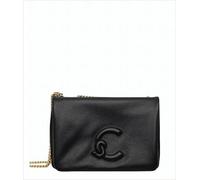 Coccinelle Hobo Bags - Structured Black Leather Handbag - Gr. unisize - in Weiß - für Damen