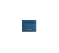 Coccinelle Kreditkartenetui Metallic Soft, Leder, Deep Blue, 10 x 8.5 x 0.5 cm, RFID Safe, mit zentraler Tasche