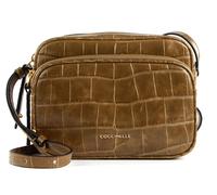 COCCINELLE Lea Croco Maxi Crossbody Bag Moss Green