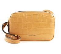 COCCINELLE Lea Croco Maxi Double Zip Crossbody Bag Warm Beige