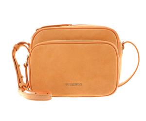 COCCINELLE Lea Suede Shoulder Bag Apricot