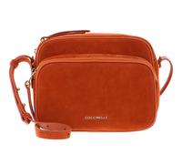 COCCINELLE Lea Suede Shoulder Bag Chestnut