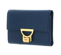 Coccinelle Leder Geldbörse Arlettis Wallet Grained Leather Deep Blue Petrol