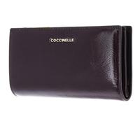 Coccinelle Leder Geldbörse Metallic Shiny Wrinkled Wallet Prune dunkelviolett