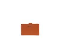 Coccinelle Leder Geldbörse Metallic Soft Mini Wallet Grained Leather Crab Hellbraun