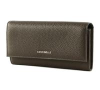 Coccinelle Leder Geldbörse Metallic Soft Wallet Coffee Dunkelbraun