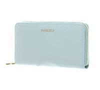 Coccinelle Leder Geldbörse Metallic Soft Wallet Grained Leather Aquamarine hellblau