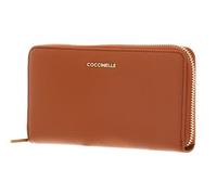 Coccinelle Leder Geldbörse Metallic Soft Wallet Grained Leather Crab Hellbraun