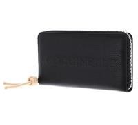 COCCINELLE Metallic Soft Wallet Grained Leather Noir / Betulla