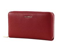 Coccinelle Leder Geldbörse Metallic Soft Wallet Grained Leather Ruby dunkelrot