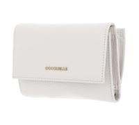 Coccinelle Leder Geldbörse Metallic Soft Wallet Grainy Leather Blanco Creme