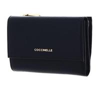 Coccinelle Leder Geldbörse Metallic Soft Wallet Grainy Leather Midnight Blue dunkelblau