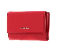 COCCINELLE Metallic Soft Wallet Grainy Leather Ruby