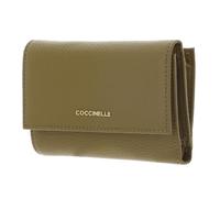 Coccinelle Leder Geldbörse Metallic Soft Wallet Grainy Leather Seagrass Khaki