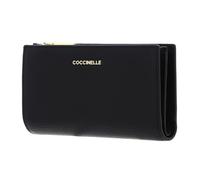 Coccinelle Geldbörse Metallic Soft Leder Damen Schwarz