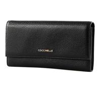 Coccinelle Geldbörse Metallic Soft Noir – RFID, Leder, Damen