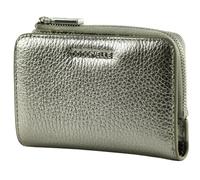 Coccinelle Geldbörse Metallic Soft RFID Leder Silber Damen