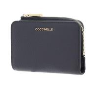 Coccinelle Leder Geldbörse Metallic Soft Wallet Stove blaugrau