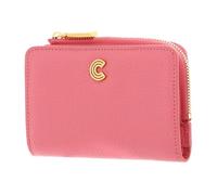 Coccinelle Leder Geldbörse Myrine Wallet Grained Leather Hyper Pink Koralle