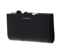 Coccinelle Leder Geldbörse Pansy Wallet Grained Leather Noir schwarz