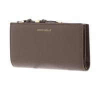 Coccinelle Leder Geldbörse Pansy Wallet Grained Leather Warm Taupe