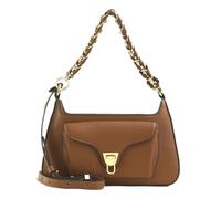 Coccinelle Leder Handtasche Schultertasche Beat Grained Leather Handbag Cognac braun