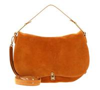 Coccinelle Leder Handtasche Schultertasche Magie Suede Handbag Resina terracotta