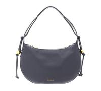 Coccinelle Leder Handtasche Schultertasche Thess Handbag Grained Leather Stove blaugrau