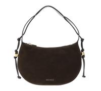 Coccinelle Leder Handtasche Schultertasche Thess Handbag Suede Le. / Grained Le. Fango/Fango dunkelgrün