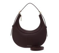 Coccinelle Leder Handtasche Schultertasche Whisper Grained Leather Mini Bag Berry dunkelviolett