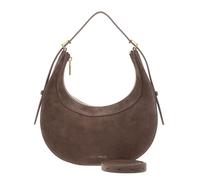 Coccinelle Leder Handtasche Schultertasche Whisper Mini Bag Suede Leather/Grained Leather Warm Taupe