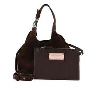 Coccinelle Leder Handtasche Umhängetasche C-Easy Handbag Suede Brunette/Brunet dunkelbraun