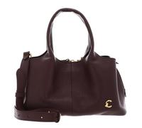 Coccinelle Leder Handtasche Umhängetasche Nell Handbag Grained Leather Berry dunkelviolett