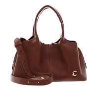 Coccinelle Leder Handtasche Umhängetasche Nell Handbag Grained Leather Cognac braun