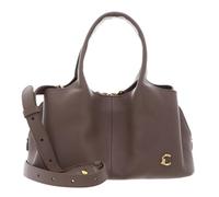 Coccinelle Leder Handtasche Umhängetasche Nell Handbag Grained Leather Warm Taupe