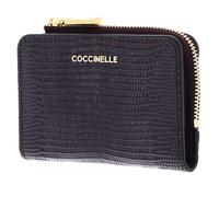 Coccinelle Leder Kartenetui Metallic Lizard Credit Card Holder Prune dunkelviolett