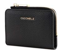 Coccinelle Leder Kartenetui Metallic Soft Credit Card Holder Noir schwarz