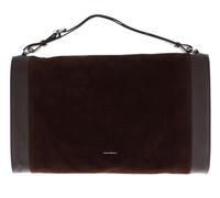 COCCINELLE Leder Reisetasche Elinor Suede Bimaterial Handbag Brunette/Brunet Dunkelbraun