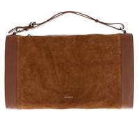 COCCINELLE Leder Reisetasche Elinor Suede Bimaterial Handbag Cognac/Cognac Hellbraun