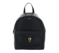 Coccinelle Leder Rucksack Beat Generatio Backpack Grained Leather Noir schwarz