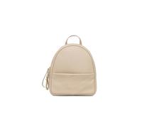 Coccinelle Leder Rucksack Nory Backpack Grained Leather Sandshell beige