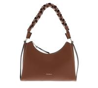 COCCINELLE Boheme Grana Double Shoulder Bag M Cognac / Noir