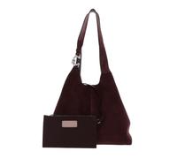 Coccinelle Leder Schultertasche C-Easy Handbag Suede Berry/Berry dunkelviolett